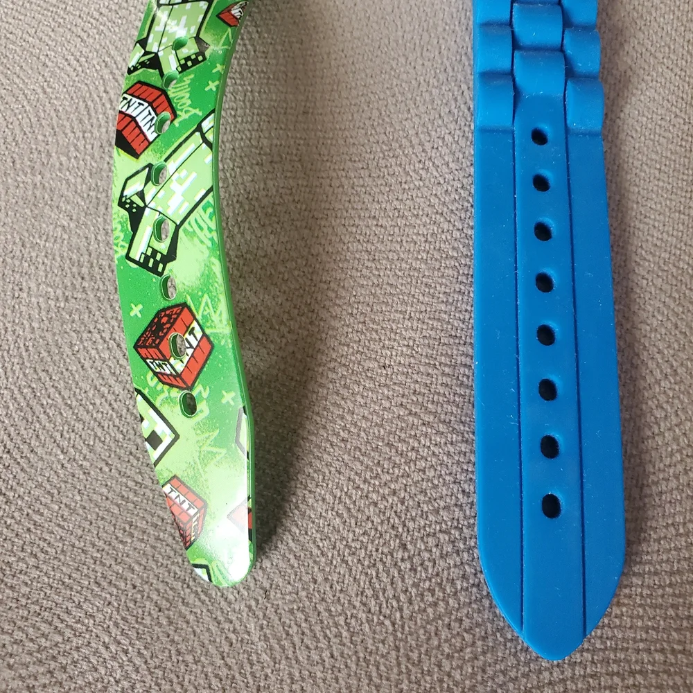 Sonic Blue Digital Smartwatch+minecraft 2 Piece Watch